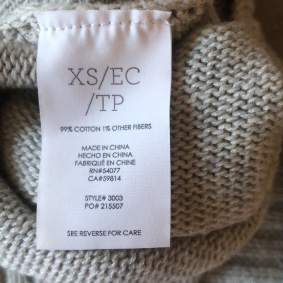 EUC- CAbi Heather Gray Cableknit Poncho Sweater - Picture 8 of 9